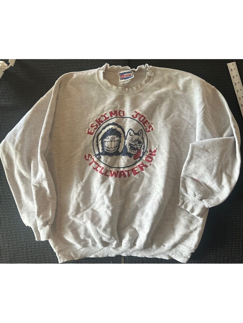 Vintage Hanes Eskimo Joe’s Stillwater Juke Joint Distressed Sweatshirt L 90s